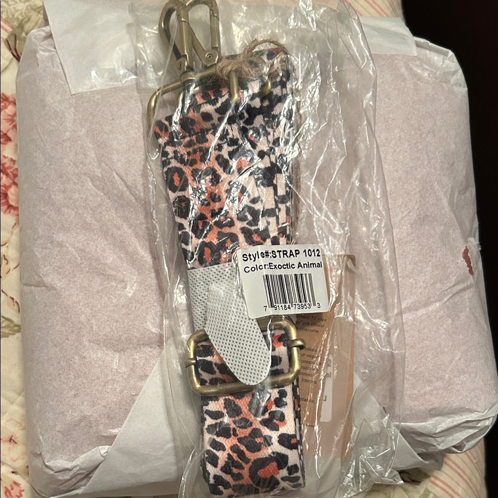 Exotic Animal Print Strap with Gold Hardware